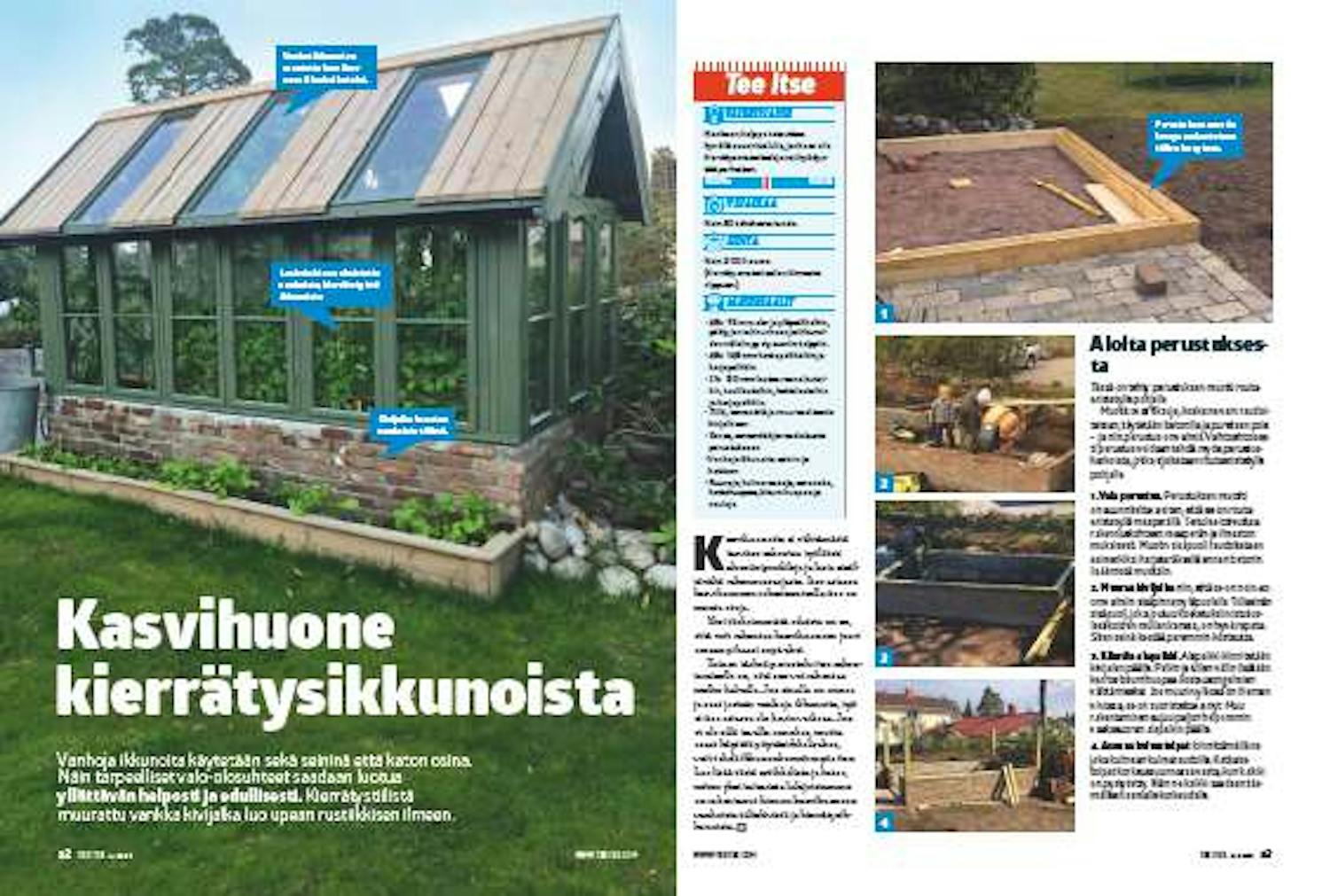 Kasvihuone vanhoista ikkunoista Kasvihuone vanhoista ikkunoista